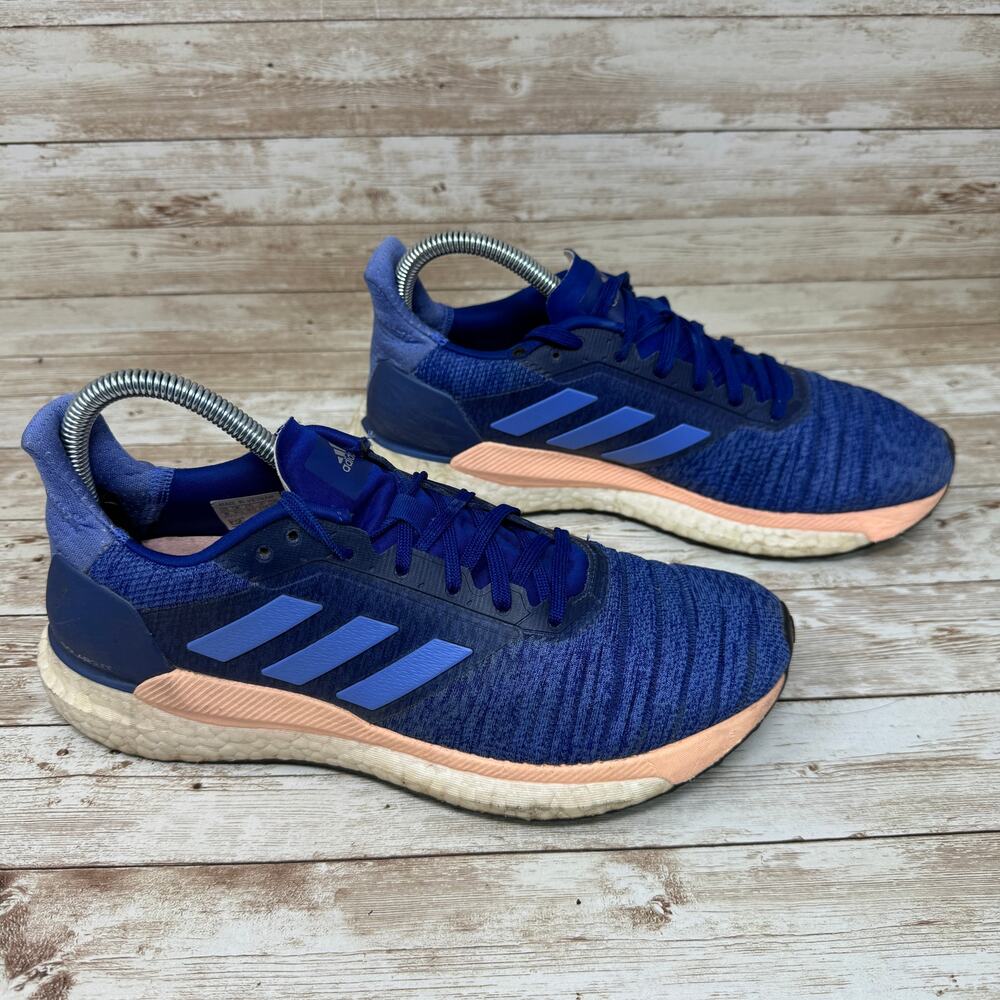 Adidas Boost Solar Glide Blue Athleisure Trainer Running Shoes Women's 8